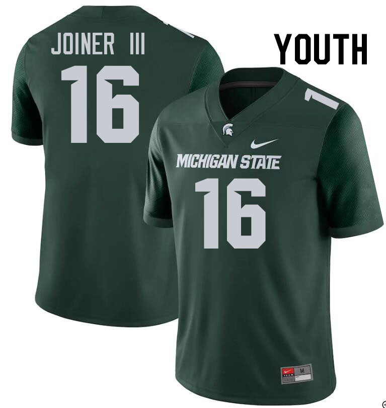 Youth #16 Harold Joiner III Michigan State Spartans College Football Jerseys Stitched-Green